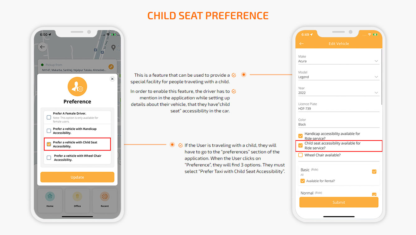 child seat preference