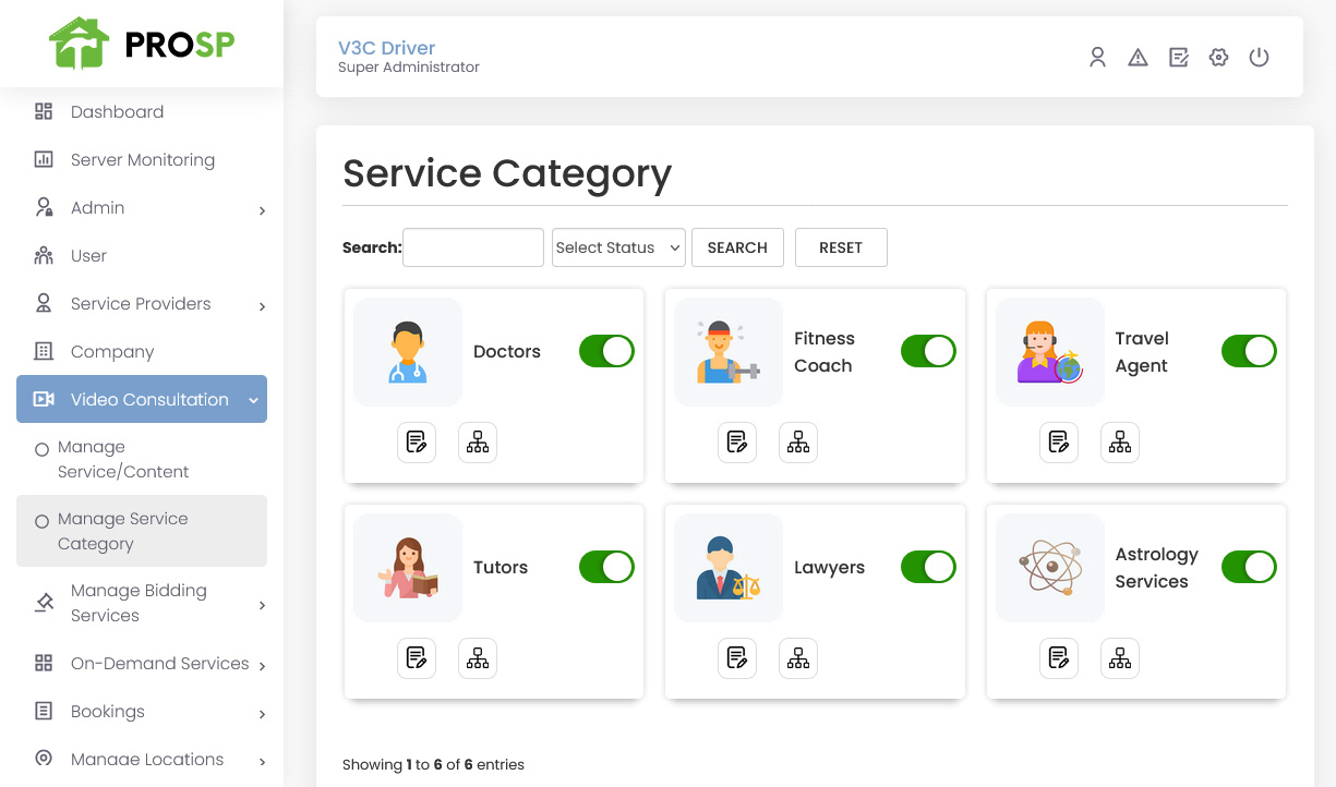 Service Category