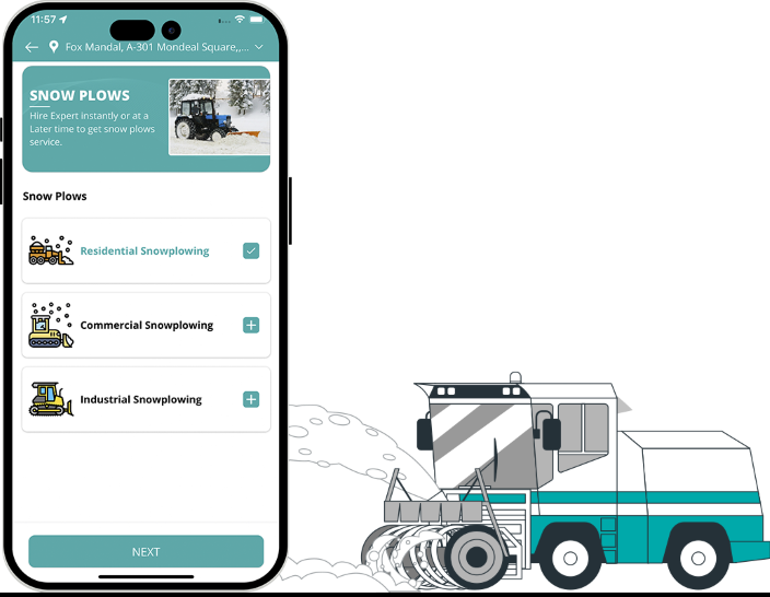 on demand snow removal app
