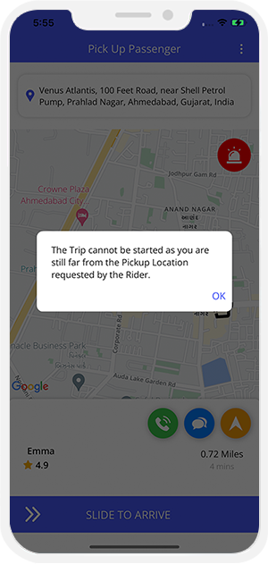 Pick up location
