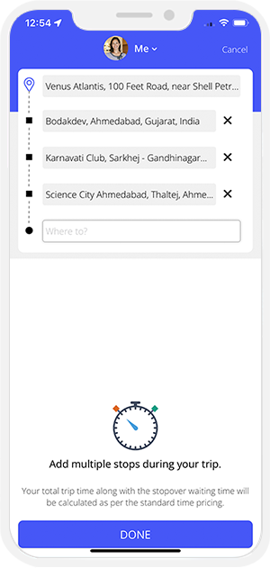 Add Multiple Stop During Trip