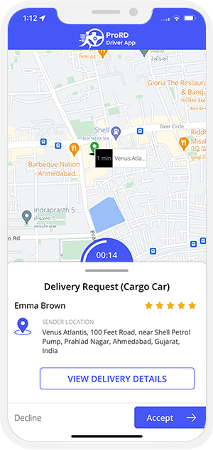 Provider accept or decline request