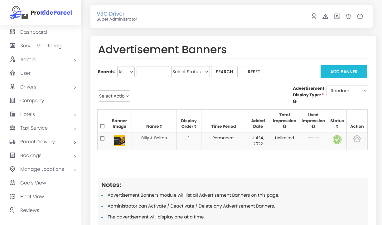 Advertisement Banners