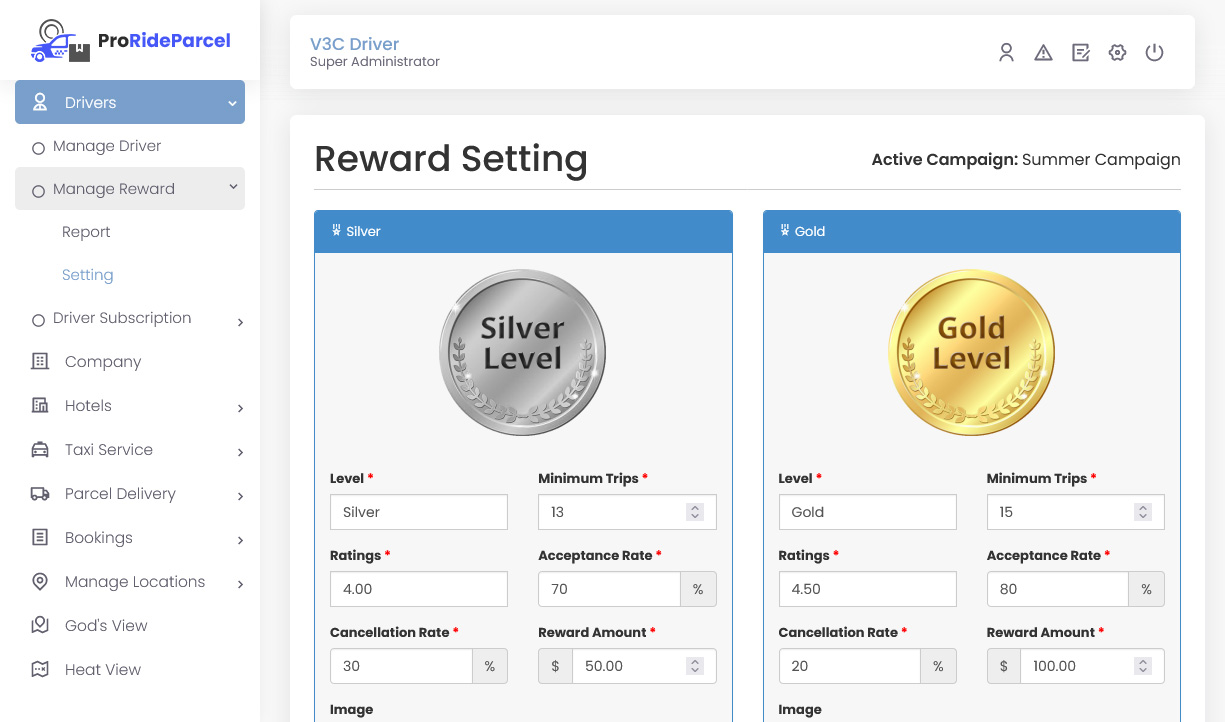Reward Settings