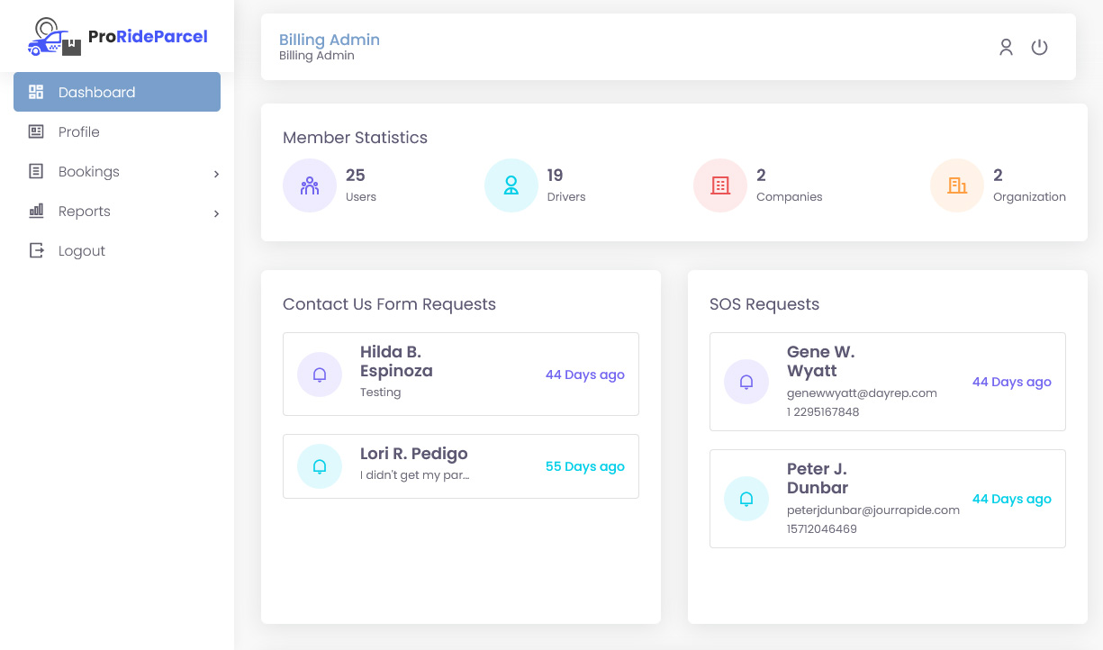 Billing Dashboard