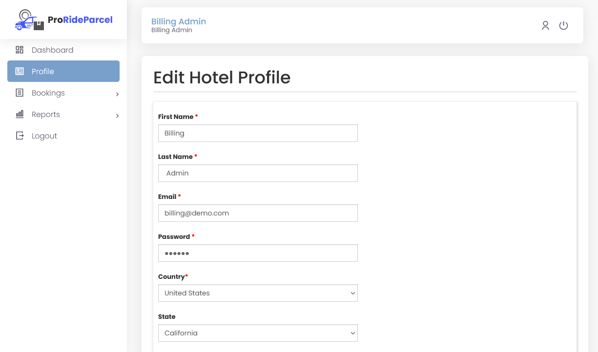Edit Hotel Profile