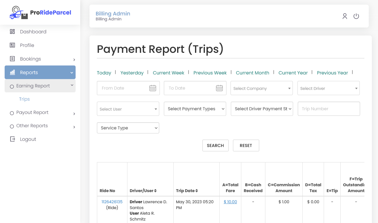 Payment Report