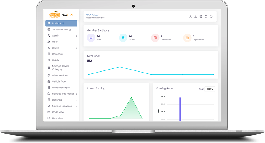 Uber Clone Admin Panel Demo