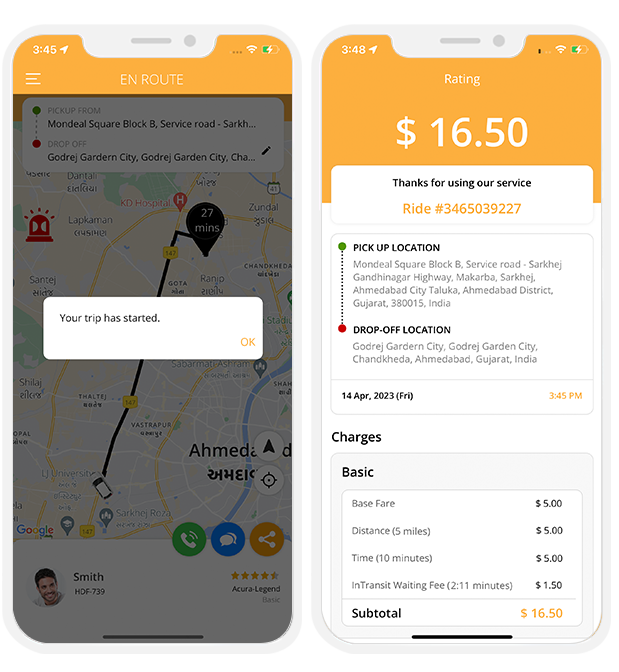 Passenger's Android App Visuals