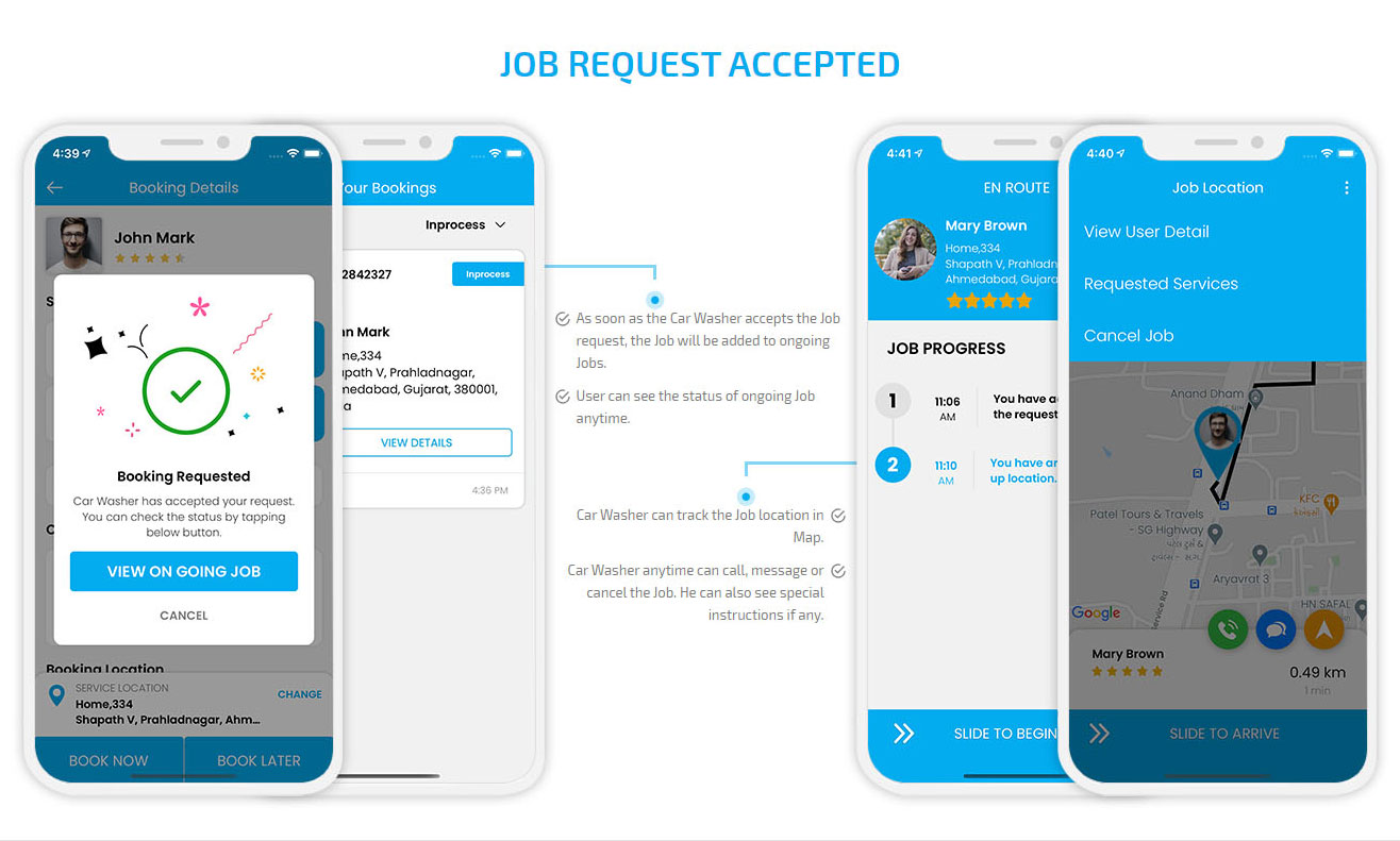 Job request accepted