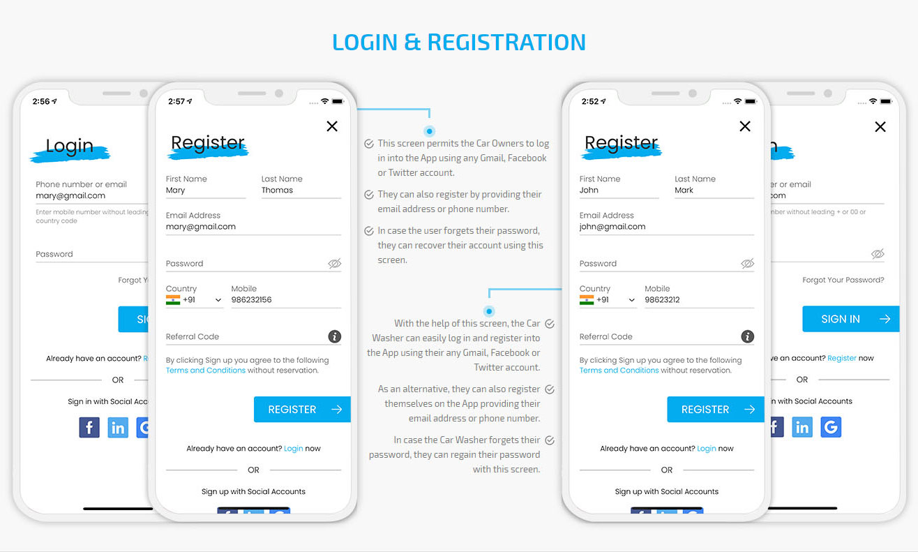 Login & register