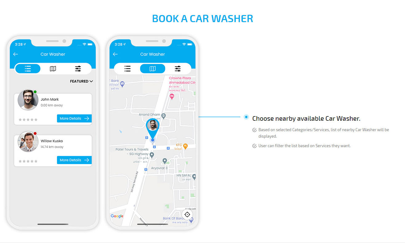 book a car washer