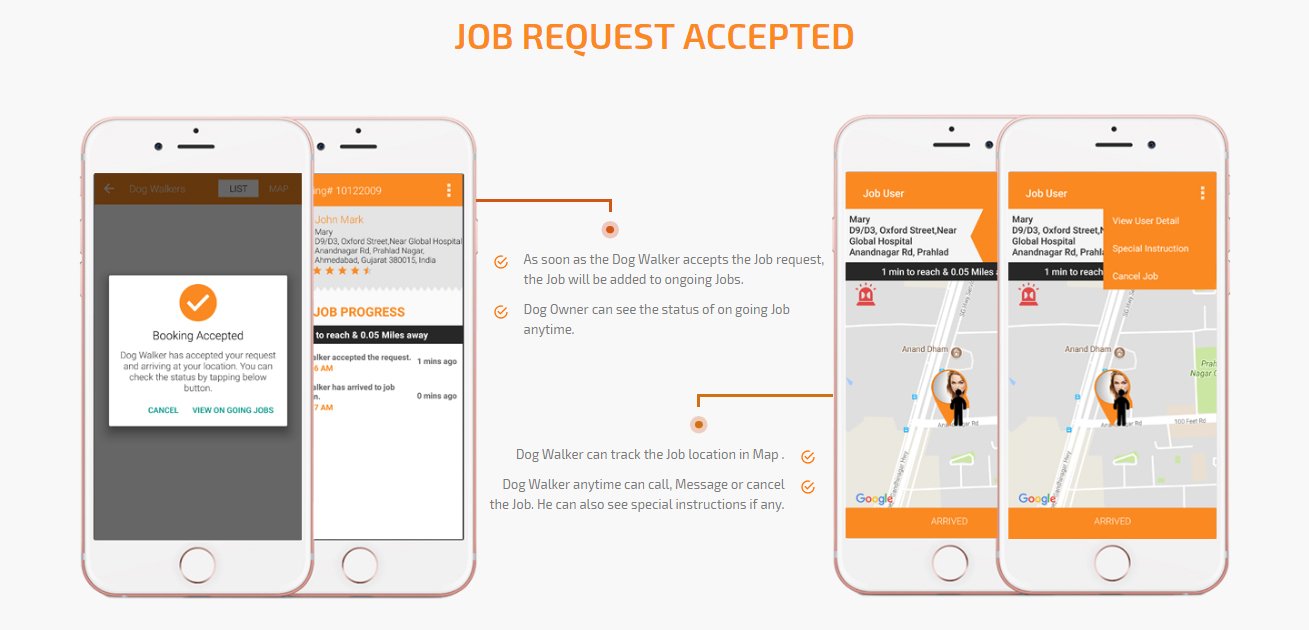 dog walker accepted job request