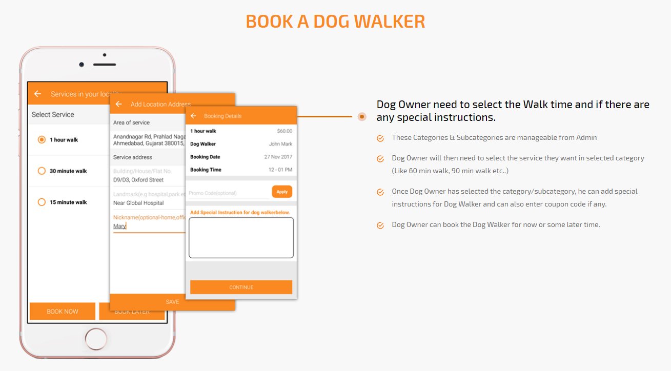 dog owner book a dog walker