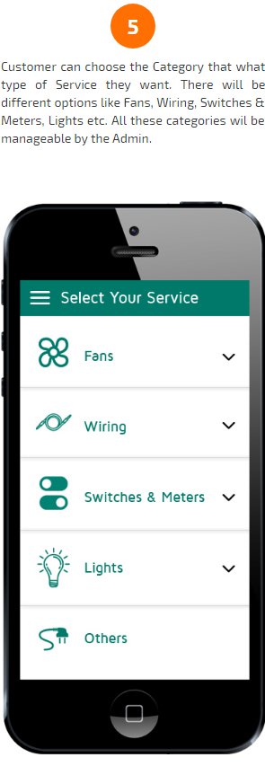 electrician apps category screen