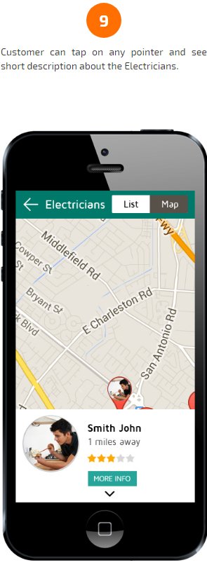 electrician apps short detail screen