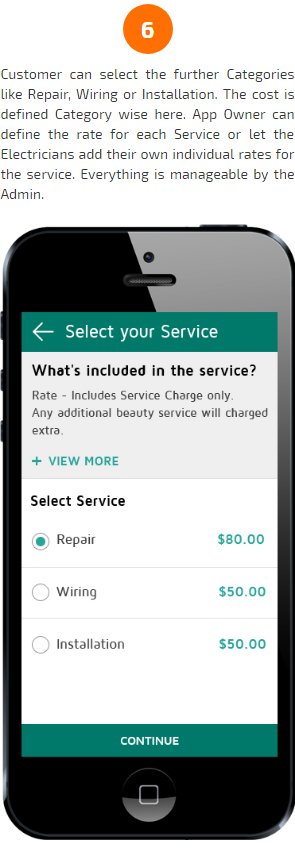 electrician apps sub category screen