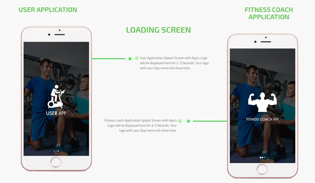 uber for fitness-coach app splash screen