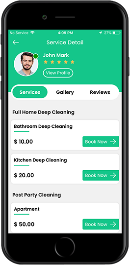 on demand House Cleaning iPhone app