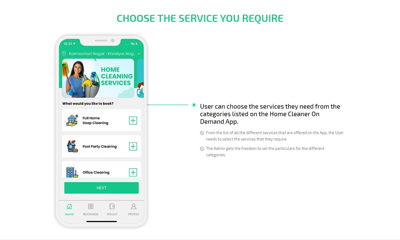 Choose Service you require