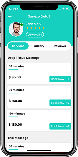 On Demand Massage iPhone App