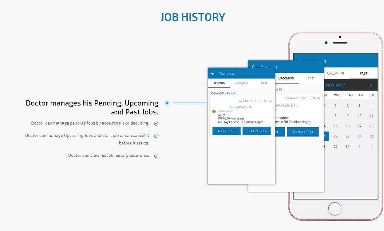 physiotherapist job history screen