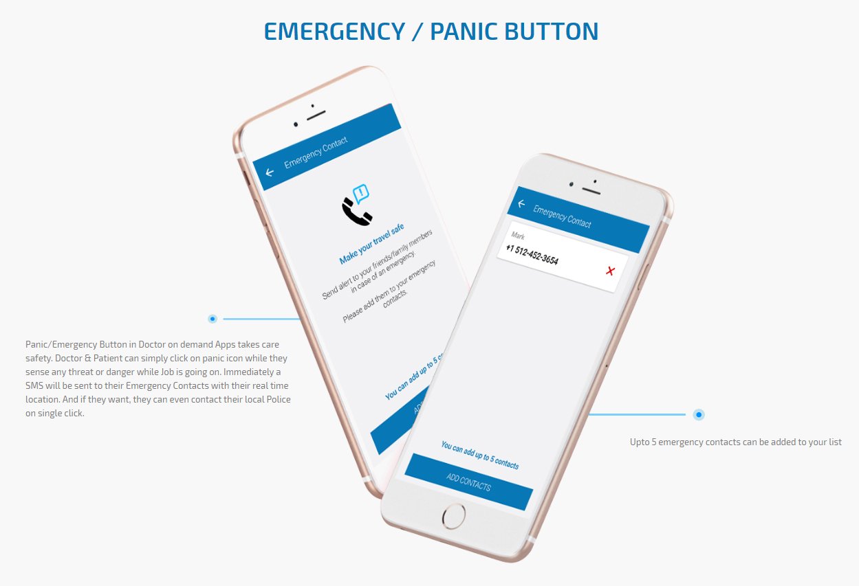 emergency button for patient and physiotherapist