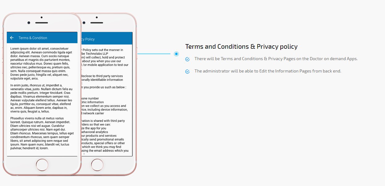 terms and conditions & privacy policy screen 