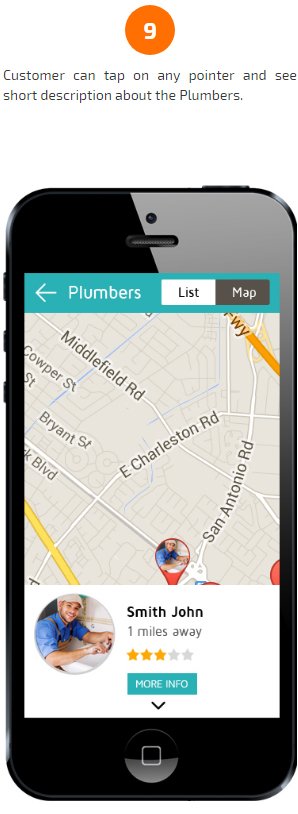 plumber app short detail screen
