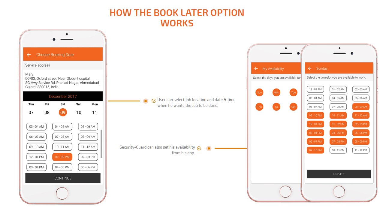 user app book later option screen