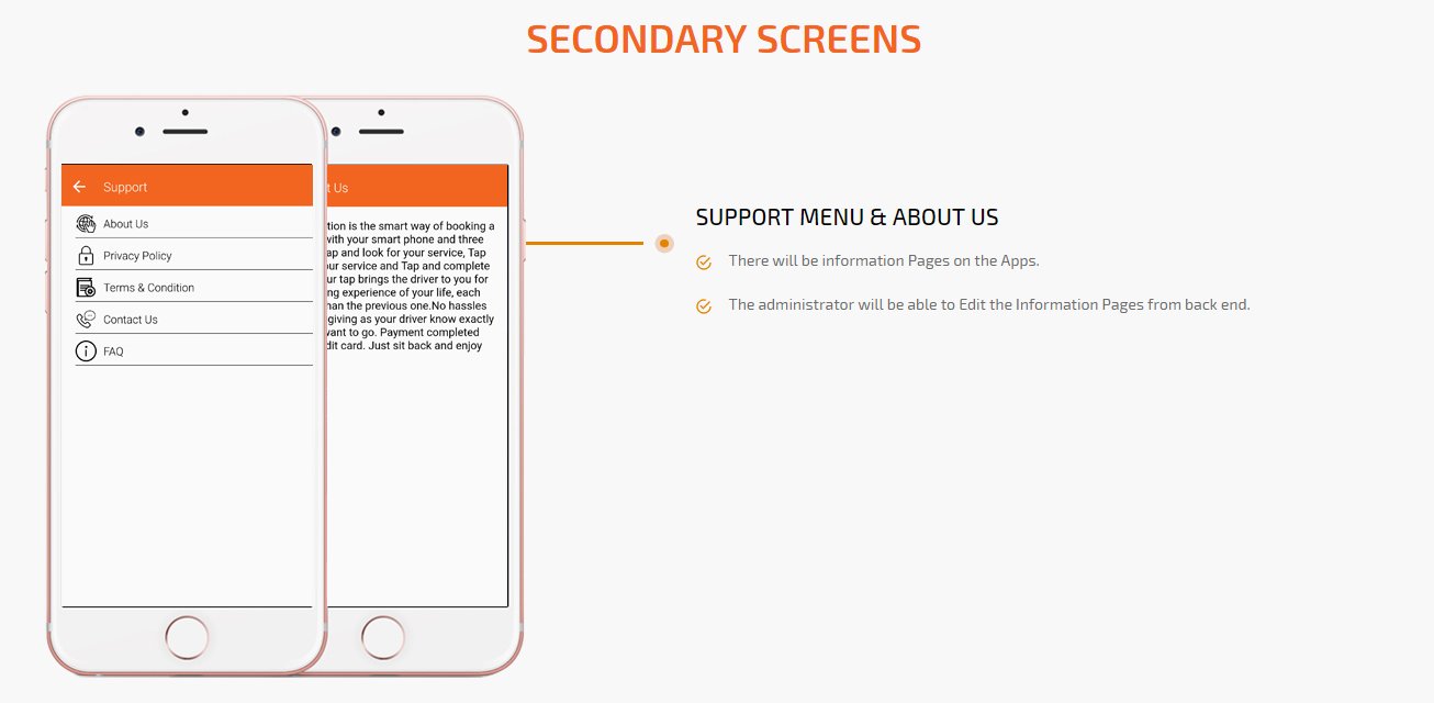 on demand security-guard app support menu & about us screen