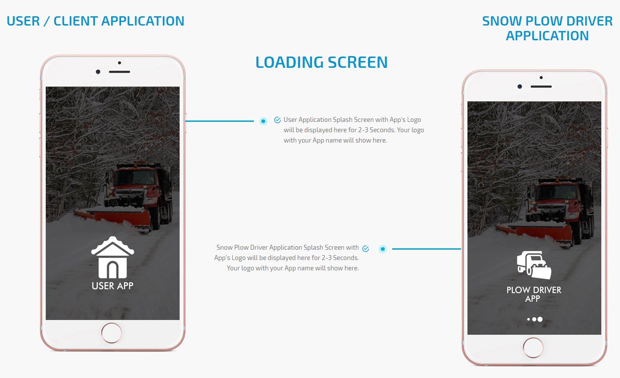Uber for snow-plow App Splash Screen