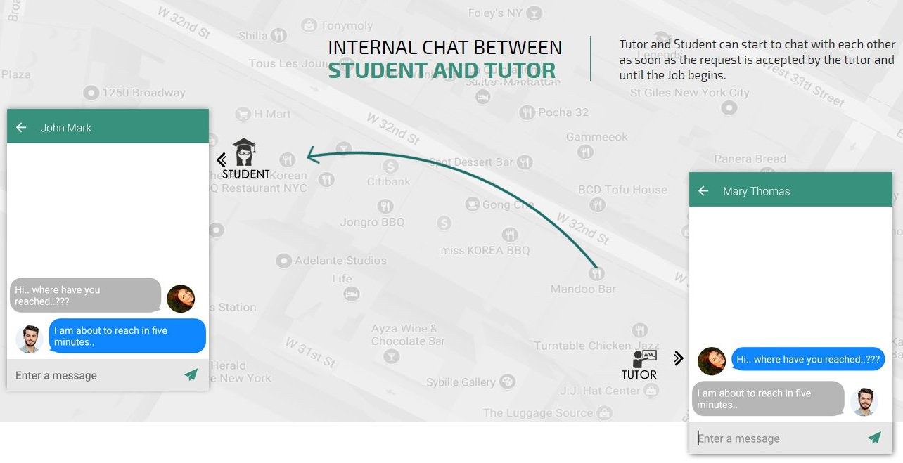 Student and tutor chat screen