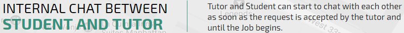 internal chat between client and tutors