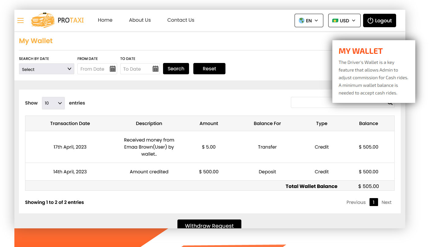 driver earning report