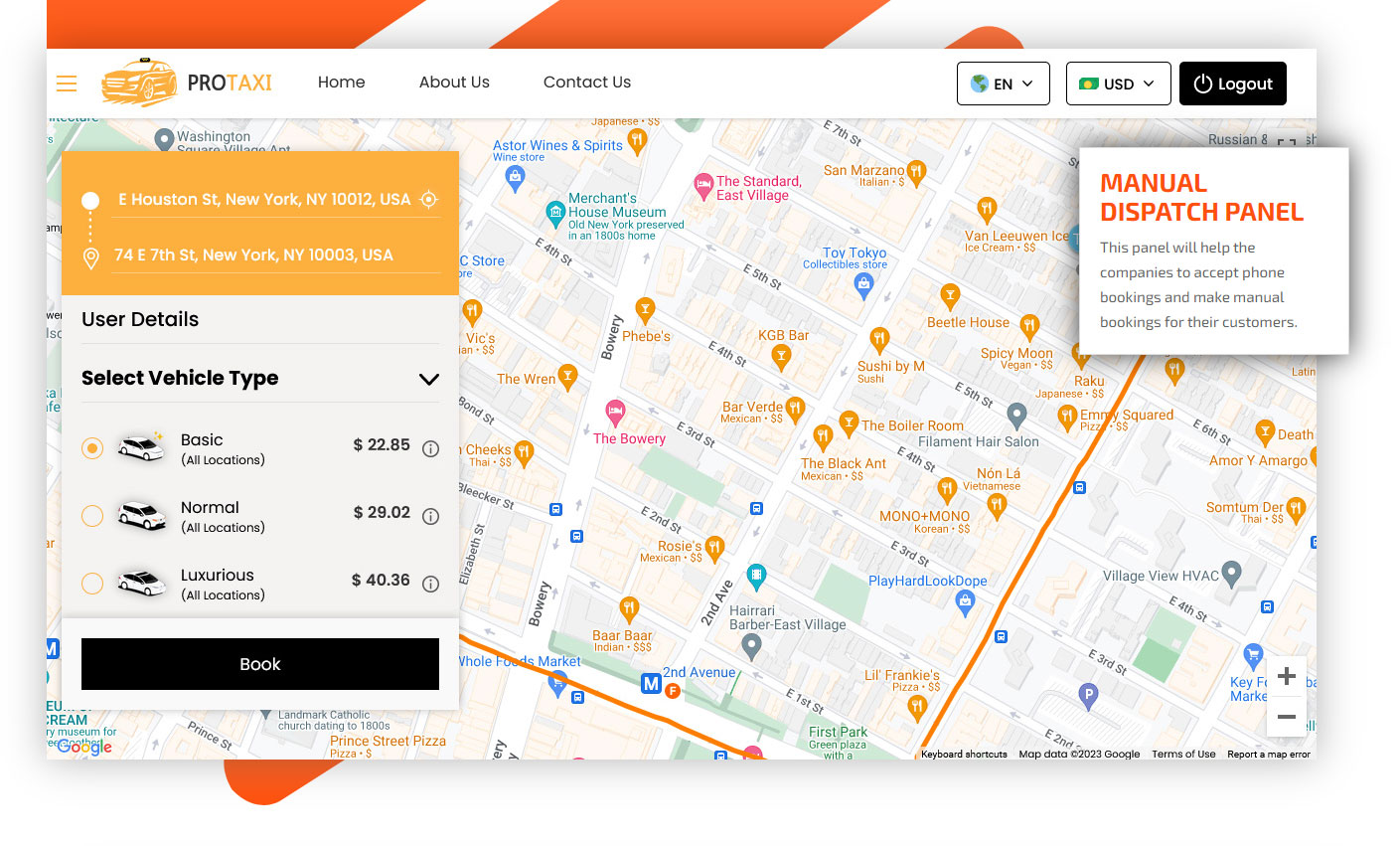 Manual taxi dispatch