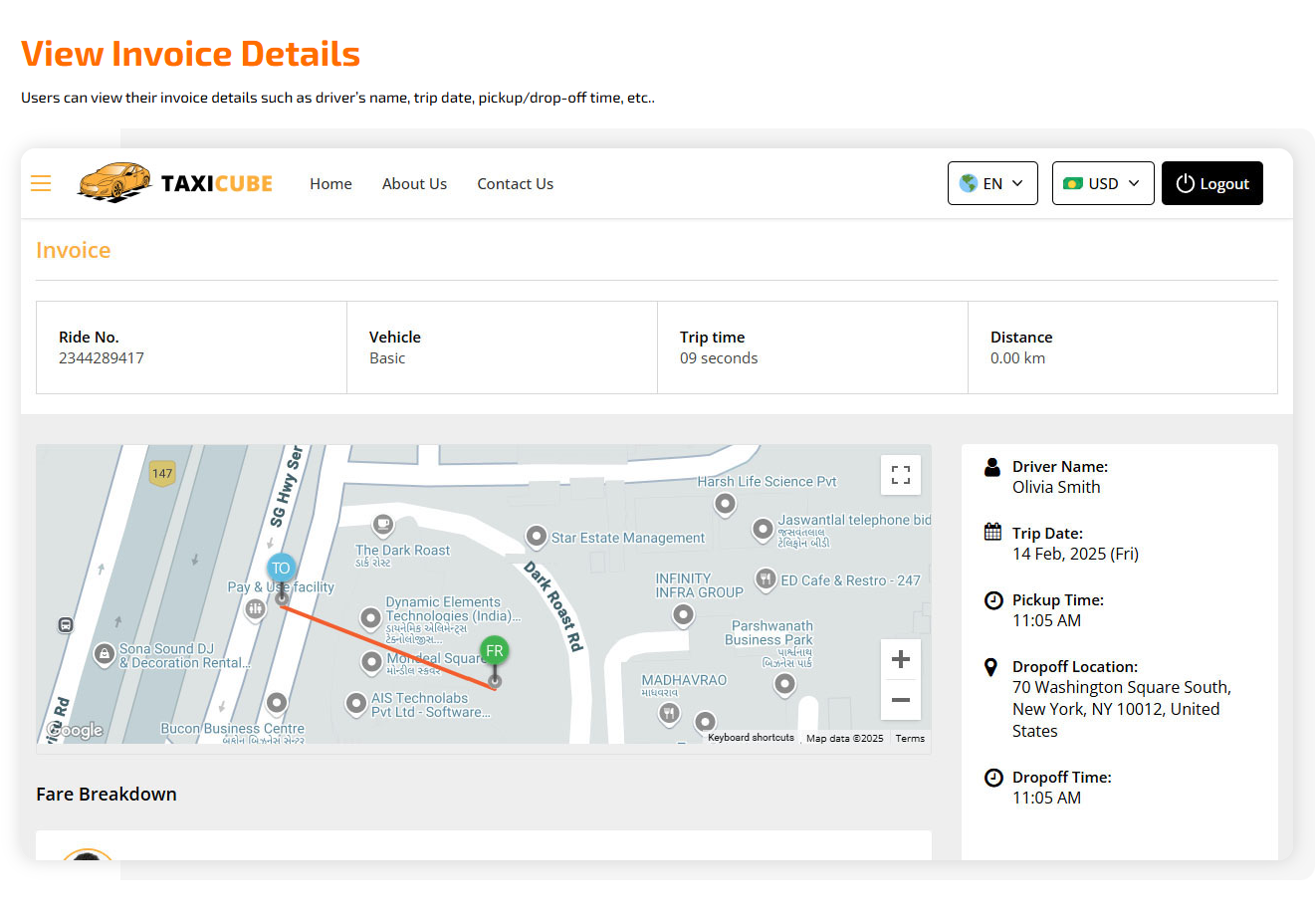 view invoice details