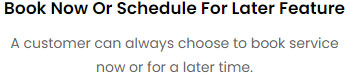 Book Now Or Schedule For Later Feature