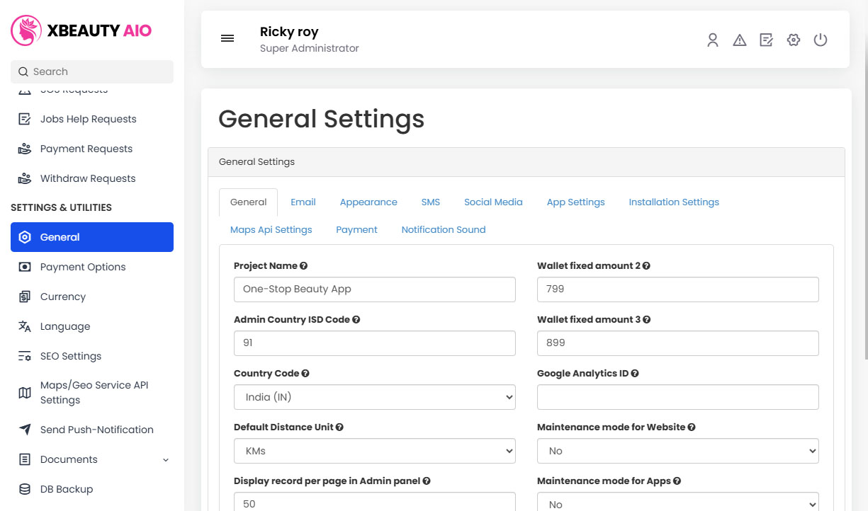 General Settings