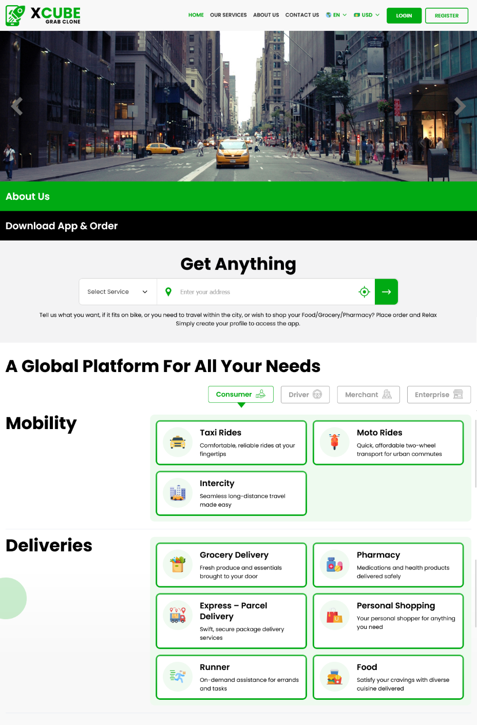 grab clone web panel