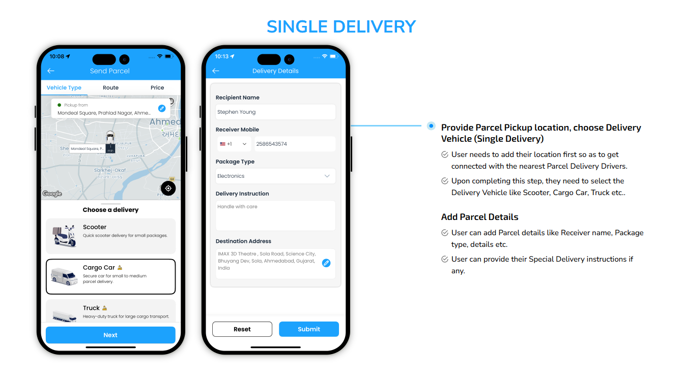 single delivery