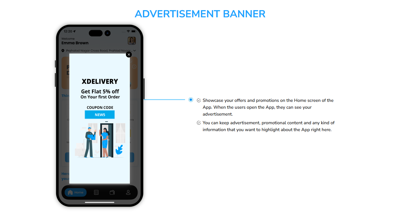 contact us and helpparcel delivery advertisement banner