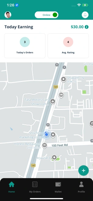 delivery driver app