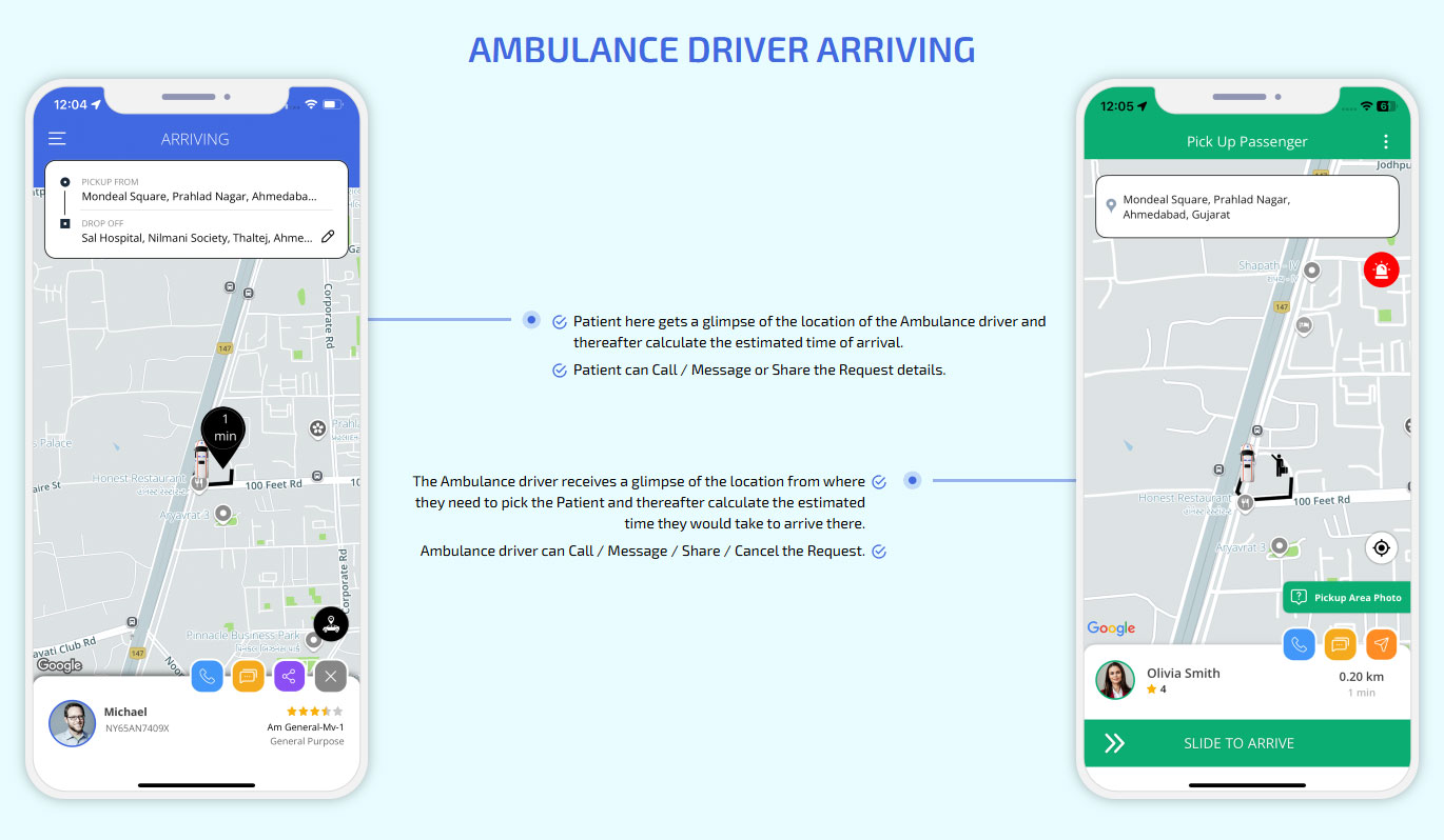 Ambulance Driver Arriving