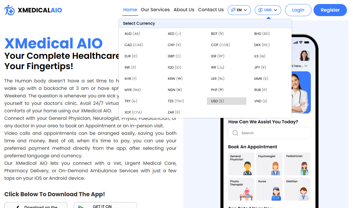 Choose Your Currency