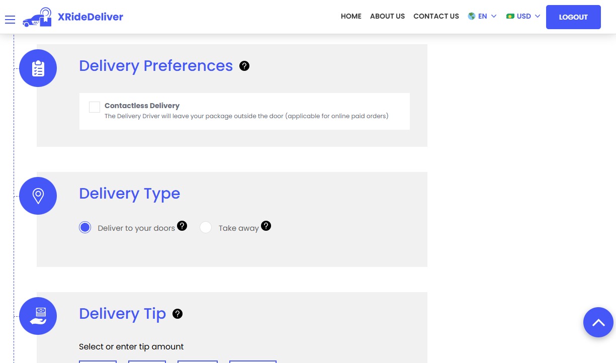 Provide Delivery Address & Preferences