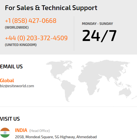 sales and technical support